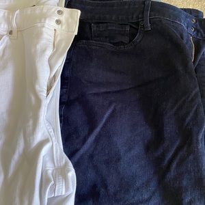 Two pairs of NYDJ crop jeans